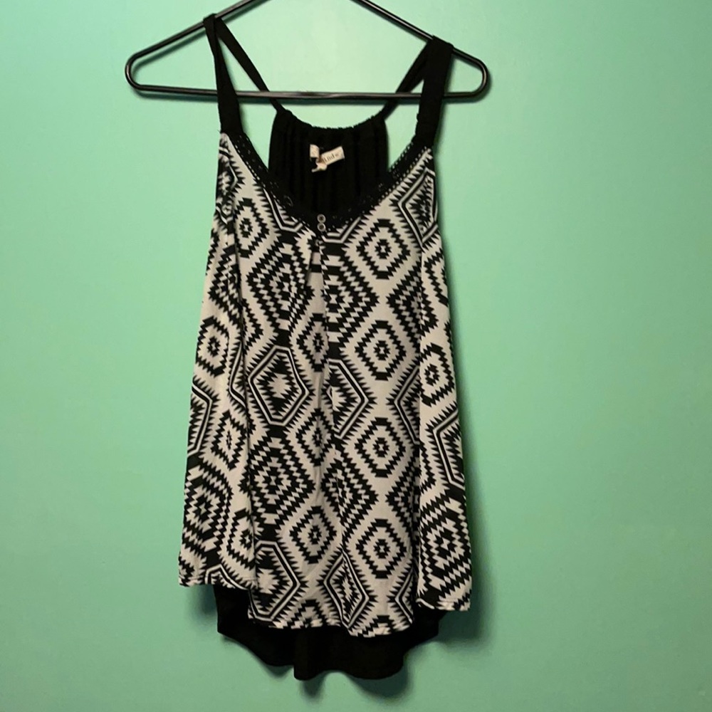 Black and white tank top